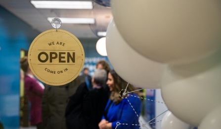 Outside of career design center.